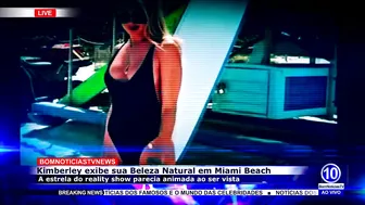 Kimberley Garner exibe sua Beleza Natural Em Miami Beach | Celebridades| BomNoticiasTV