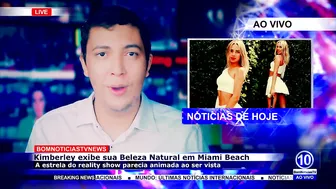 Kimberley Garner exibe sua Beleza Natural Em Miami Beach | Celebridades| BomNoticiasTV