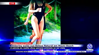 Kimberley Garner exibe sua Beleza Natural Em Miami Beach | Celebridades| BomNoticiasTV