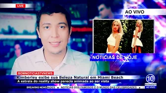 Kimberley Garner exibe sua Beleza Natural Em Miami Beach | Celebridades| BomNoticiasTV