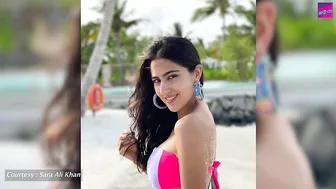 Sara Ali Khan HOT Bikini Look Posing On Beach In Maldives