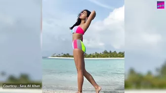 Sara Ali Khan HOT Bikini Look Posing On Beach In Maldives