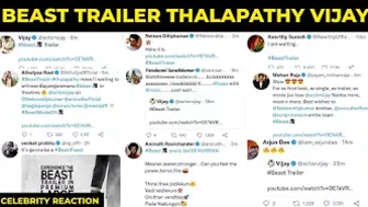 Celebrities Reaction On Beast Trailer | Beast Reaction | Beast Trailer Reaction | Thalapathy Vijay