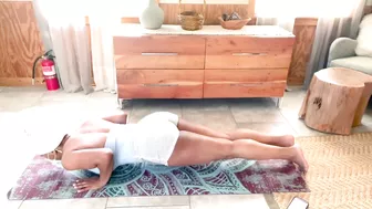 Cobra to Chaturanga Yoga Art Pose