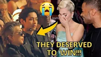 LADY GAGA CRIES After BTS LOSE GRAMMY Reaction To BUTTER Performance MEETING TAEHYUNG v grammys 2022