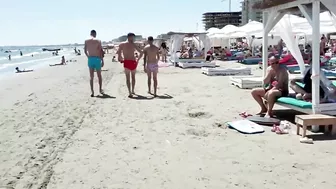 Plaja Rapana Beach 4K video Sun Summer Party Fun Mamaia Beach Bikini Beach.