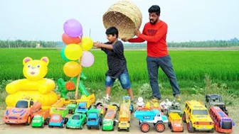 Funny Big Boy Bursting Balloons Comedy Video with Danish & Mini Tractor Funny Boy | Comedy Episode 1