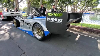 Mazda 4 rotor GT cars starting up at Long Beach GP, braping on pre grid