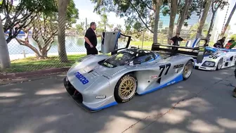 Mazda 4 rotor GT cars starting up at Long Beach GP, braping on pre grid