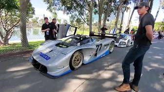 Mazda 4 rotor GT cars starting up at Long Beach GP, braping on pre grid