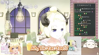 Viewer starts playing Tic-tac-toe on Watame's forehead during the stream [Hololive/Eng sub]