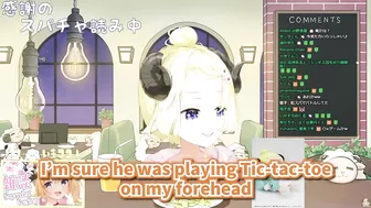 Viewer starts playing Tic-tac-toe on Watame's forehead during the stream [Hololive/Eng sub]