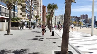 BENIDORM ???????? LEVANTE BEACH HOT & SUNNY APRIL 2022 Costa Blanca Walking Tour 4K