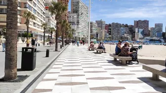 BENIDORM ???????? LEVANTE BEACH HOT & SUNNY APRIL 2022 Costa Blanca Walking Tour 4K