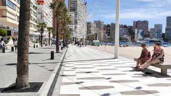 BENIDORM ???????? LEVANTE BEACH HOT & SUNNY APRIL 2022 Costa Blanca Walking Tour 4K