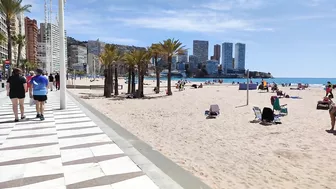 BENIDORM ???????? LEVANTE BEACH HOT & SUNNY APRIL 2022 Costa Blanca Walking Tour 4K