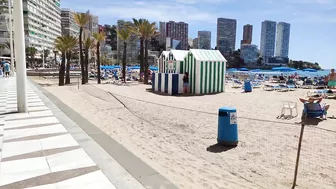 BENIDORM ???????? LEVANTE BEACH HOT & SUNNY APRIL 2022 Costa Blanca Walking Tour 4K