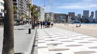 BENIDORM ???????? LEVANTE BEACH HOT & SUNNY APRIL 2022 Costa Blanca Walking Tour 4K