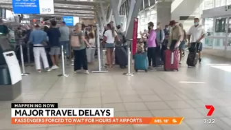 Major travel CHAOS at Australian airports | 7NEWS