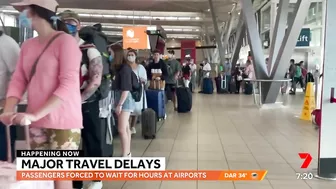 Major travel CHAOS at Australian airports | 7NEWS