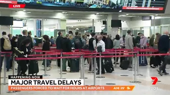 Major travel CHAOS at Australian airports | 7NEWS