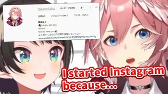 Subaru gets surprised Lui has a reason why she started Instagram unlike Subaru [Hololive/Eng sub]