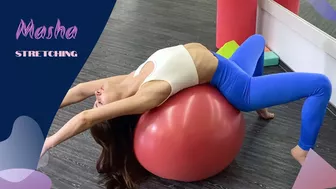 Full Body stretching ball exercise. Flexibility workout