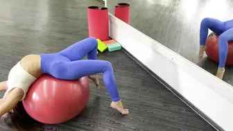 Full Body stretching ball exercise. Flexibility workout