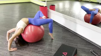 Full Body stretching ball exercise. Flexibility workout