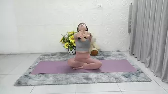 Hot Yoga and CONTORTION, 흰색레깅스 힙운동 스트레칭 - Bella StretChing Yoga