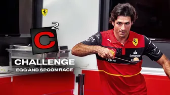 2022 C² Challenge | Egg and Spoon Race with Carlos Sainz and Charles Leclerc