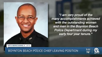 Boynton Beach police chief announces resignation