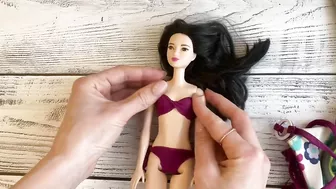 5 MINUTE EASY BARBIE BIKINI WITHOUT SEWING (from my old bikini)