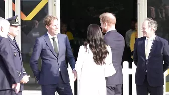 Meghan and Prince Harry arrive at the reception of the Invictus Games in The Hague | AFP