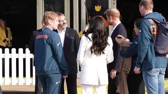 Meghan and Prince Harry arrive at the reception of the Invictus Games in The Hague | AFP