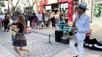 HOW WE ATTRACTED THIS HUGE CROWD | Bella Ciao - Karolina Protsenko & Daniele Vitale Sax