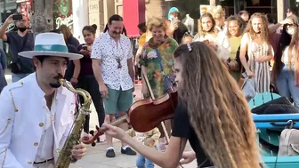 HOW WE ATTRACTED THIS HUGE CROWD | Bella Ciao - Karolina Protsenko & Daniele Vitale Sax