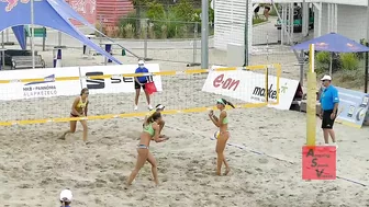 Women's Beach Volleyball Big Fight for Final Set