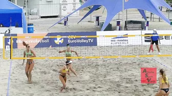 Women's Beach Volleyball Big Fight for Final Set