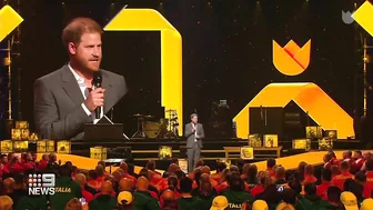 Prince Harry says ‘world is united’ with Ukraine during Invictus Games ceremony | 9 News Australia