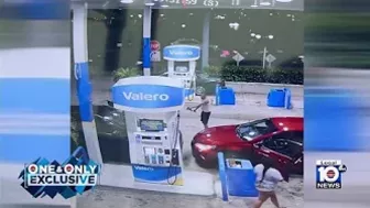 Video shows man open fire after argument at North Miami Beach gas station