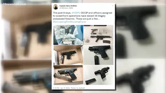 Massive seizure of illegal guns at Virginia Beach Oceanfront: 36 guns in nine days