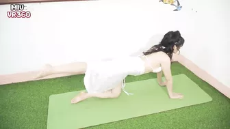 Hot Yoga and CONTORTION, 흰색레깅스 힙운동 스트레칭 , Yoga with a white suit #63