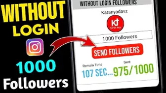 FREE INSTAGRAM FOLLOWERS 2022 (Without ID) | How to increase instagram followers | 10k