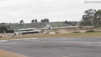 Huge, expensive RC plane landing fail