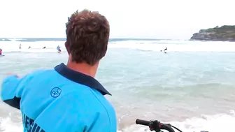 Kite Surfer Crashes On To The Beach