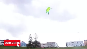 Kite Surfer Crashes On To The Beach