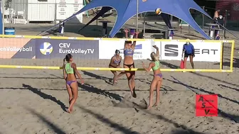 Beach Volleyball Girls Doing Everything To Win