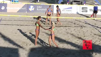 Beach Volleyball Girls Doing Everything To Win