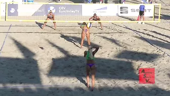 Beach Volleyball Girls Doing Everything To Win